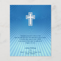 Christian Cross on blue background Full Color Flyer