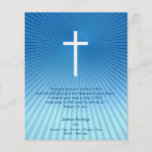 Christian Cross on blue background Flyer Design