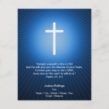 Christian Cross on blue background Flyers