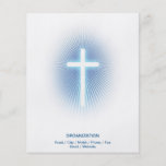 Christian Cross on blue eliptical background Flyer Design
