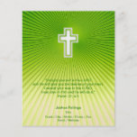 Christian Cross on green background Custom Flyer