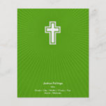 Christian Cross on green background Full Color Flyer