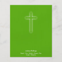 Christian Cross on green background Full Color Flyer