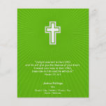 Christian Cross on green background Flyer Design