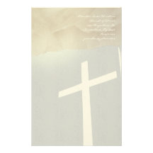 Christian Cross Stationery On Grey