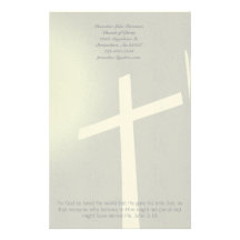 Christian Cross Stationery On Grey