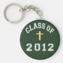 Christian Cross White Key Chains