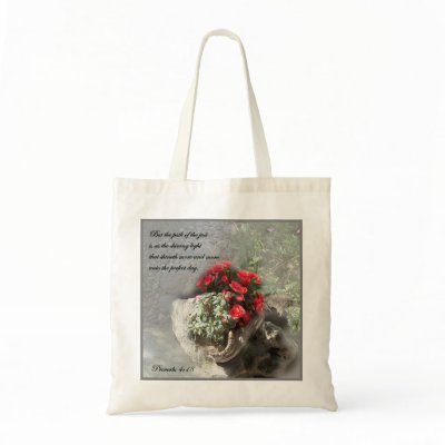 Christian Faith Art ~ Proverbs 4:18 ~ Path Canvas Bag by Judith_Heath