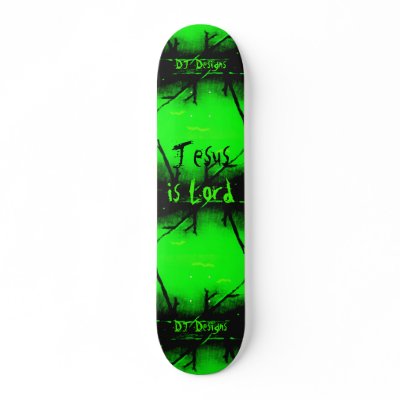 Christian Faith Jesus is Lord Skateboard by danieljm