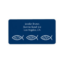 Christian Fish Address Label
