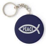 Christian Fish - Peace Keychain