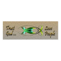 Christian Fish Profile Card Business Card