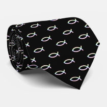 Christian Fish Symbol - Black Tie