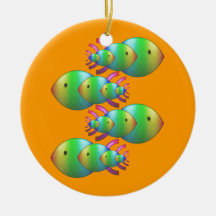 Christian Fish Symbol Families Christmas Tree Ornament