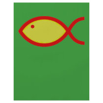 Christian Fish Symbol - LOUD! Gold and Red Flyer Design