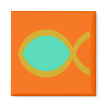 Christian Fish Symbol Fridge Magnet
