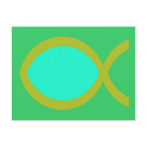 Christian Fish Symbol Postcard