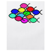 Christian Fish Symbol - Rainbow Colours