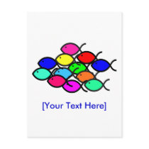Christian Fish Symbol - Rainbow Colours