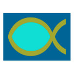 Christian Fish Symbol Tract Card / Business Card