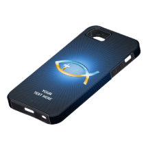 Christian Fish Symbols on blue background iPhone 5 Covers