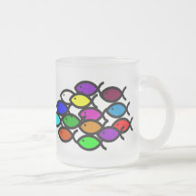 Christian Fish Symbols -Rainbow School Coffee Mugs