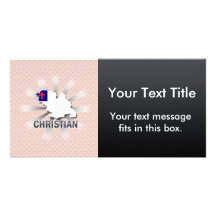 Christian Flag Map 2.0 Photo Greeting Card