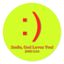 Christian God Love's You Stickers
