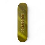 christian gold custom skateboard deck