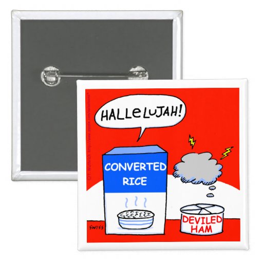 Christian Humour Cartoon Funny Button