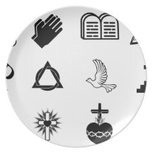 Christian icons party plate