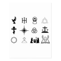 Christian icons postcards