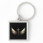 Christian Inspiration Holy Spirit Wings with Cross Key Chain