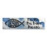 Christian Jesus Fish, Black Ichthys Bumper Sticker