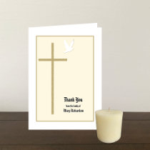 Christian Memorial Thank You Note Card