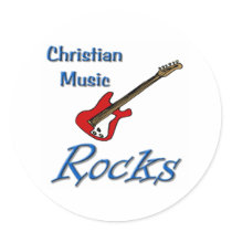 Christian Music Rocks Sticker