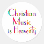 Christian Music Round Sticker