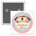 Christian Nurse Cap Button