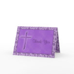 Christian Purple Thank You Card
