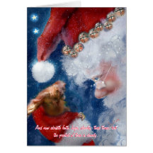 Christian Quote Animal with Santa Charity Greeting Cards