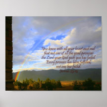 Christian Rainbow Poster with Bible Verse