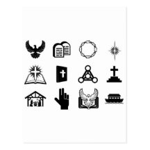 Christian religious icons post cards