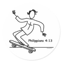 Christian Skateboard Sticker