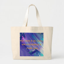 Christian Tote Bag with Bible Verse Psalm 24:1