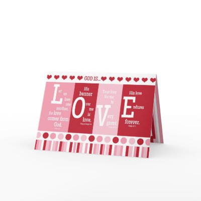 Christian Valentine Card "God is LOVE" Bible Verse by Bunglehouse