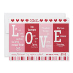 Christian Valentine Card "God is LOVE" Bible Verse Personalized Invites