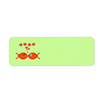 Christian Valentine Orange v2 Return Address Labels
