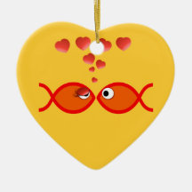 Christian Valentine Orange v2 Ornaments