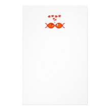 Christian Valentine Orange v2 Personalized Stationery