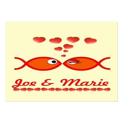 Christian Valentine Symbols - Orange v1 Business Cards